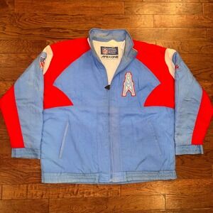 Vintage 90s Houston Oilers Apex One Jacket NFL Football XL
